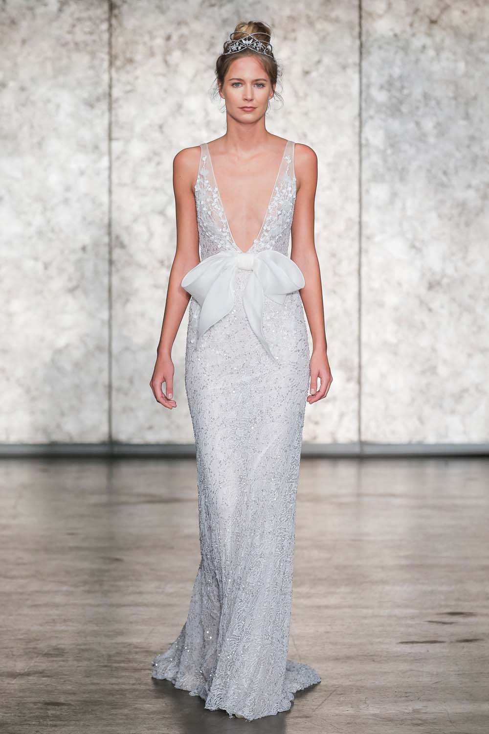 green emerald velvet dress used Inbal Dror 13-05 with Veil Wedding Dress main image 0
