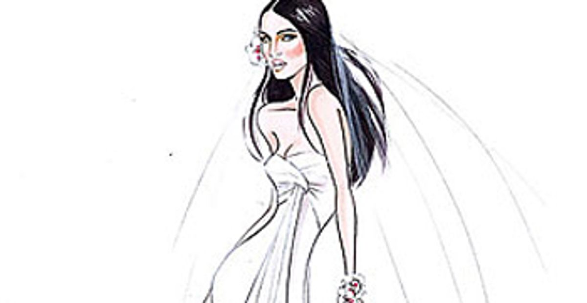 Armani Releases Megan Fox Wedding Gown Sketch Weddingbells