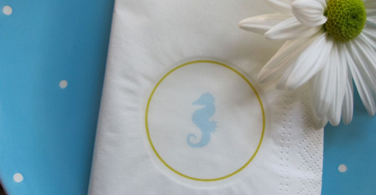 DIY Personalized Paper Napkins Weddingbells