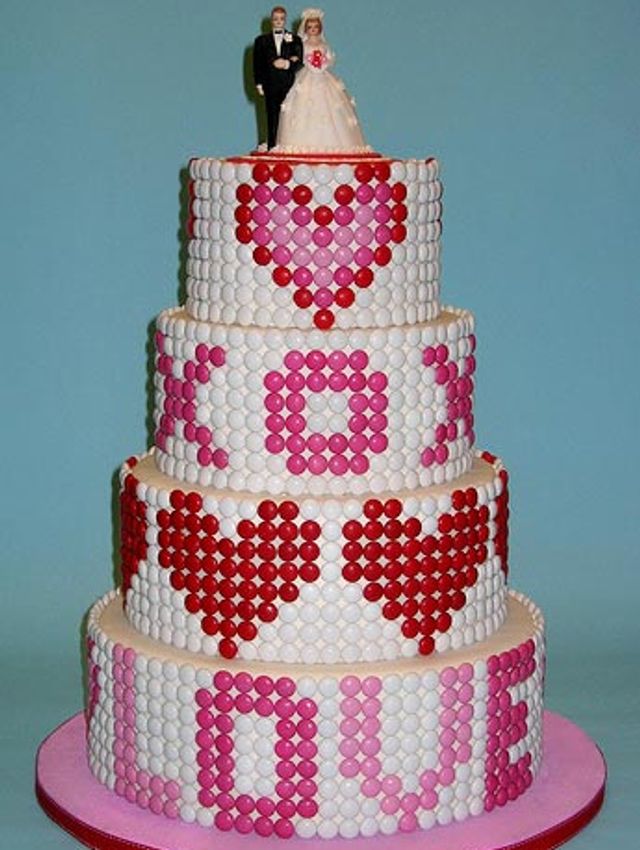 Fabulous Candy-Covered Wedding Cakes