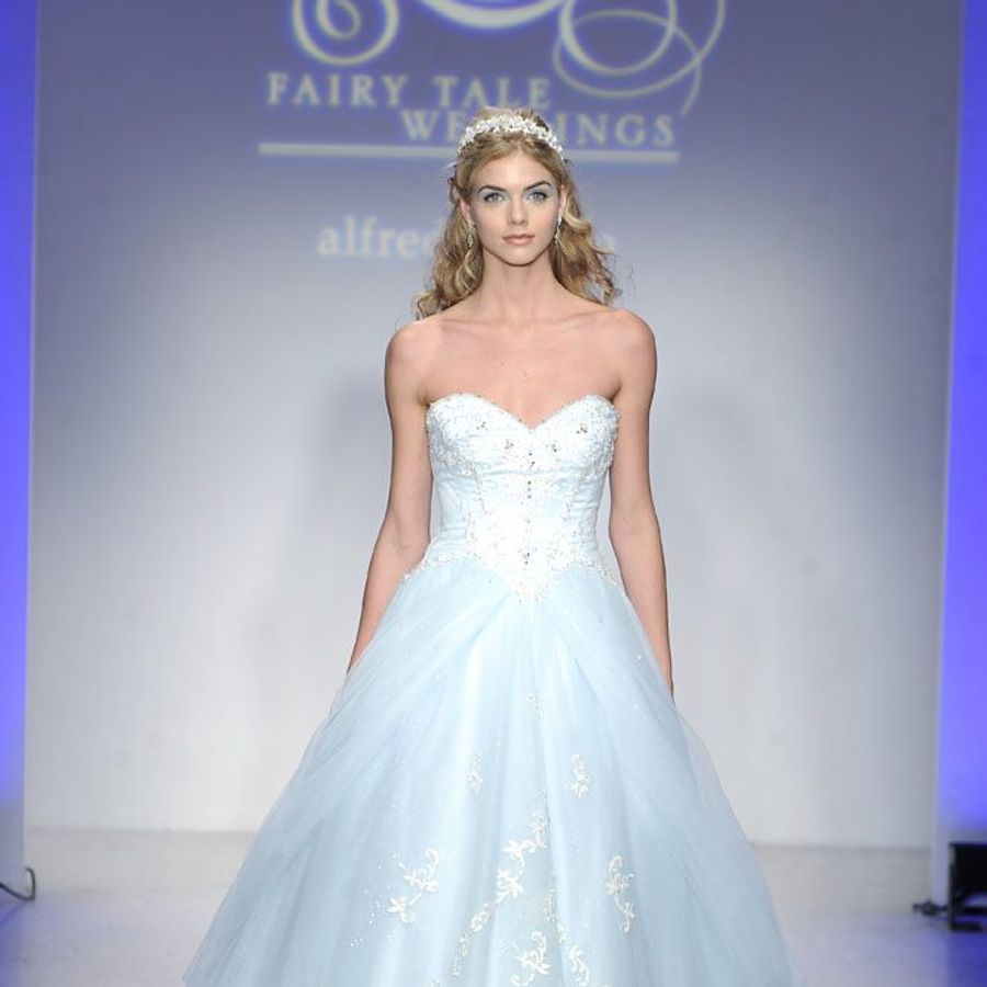 alfred angelo blue wedding dress Alfred Angelo 1187