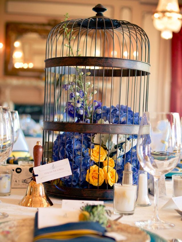 A Peacock Themed Wedding In Victoria British Columbia Weddingbells   Peacock Themed Wedding Centrepieces 023 