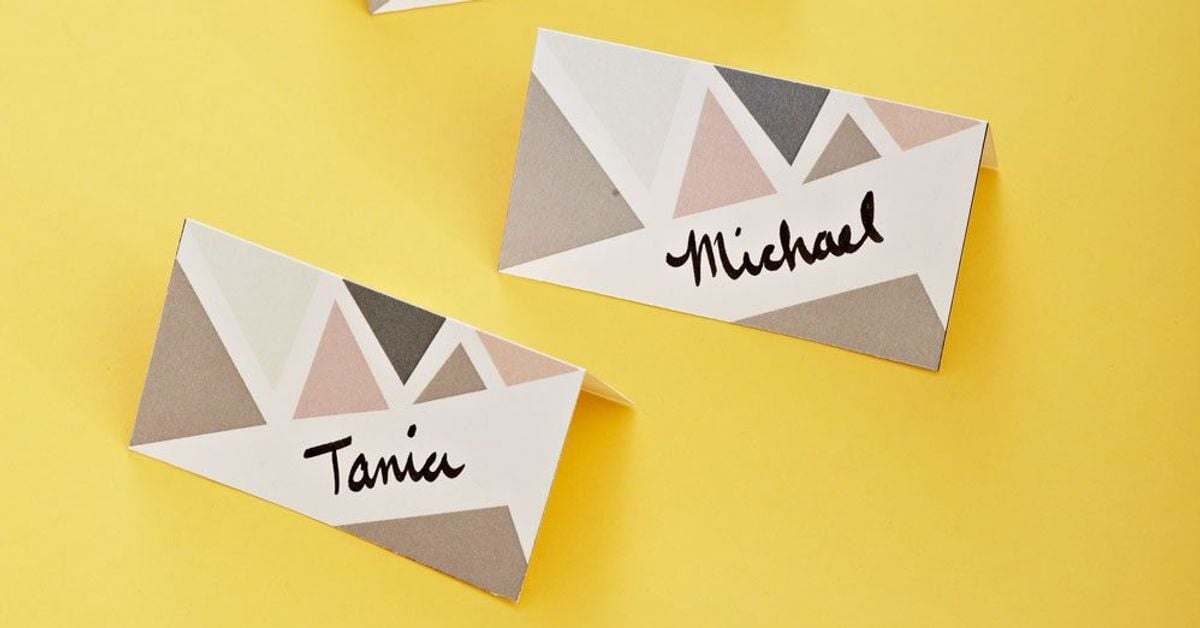 DIY Wedding Place Cards + Free Downloadable Template - Weddingbells