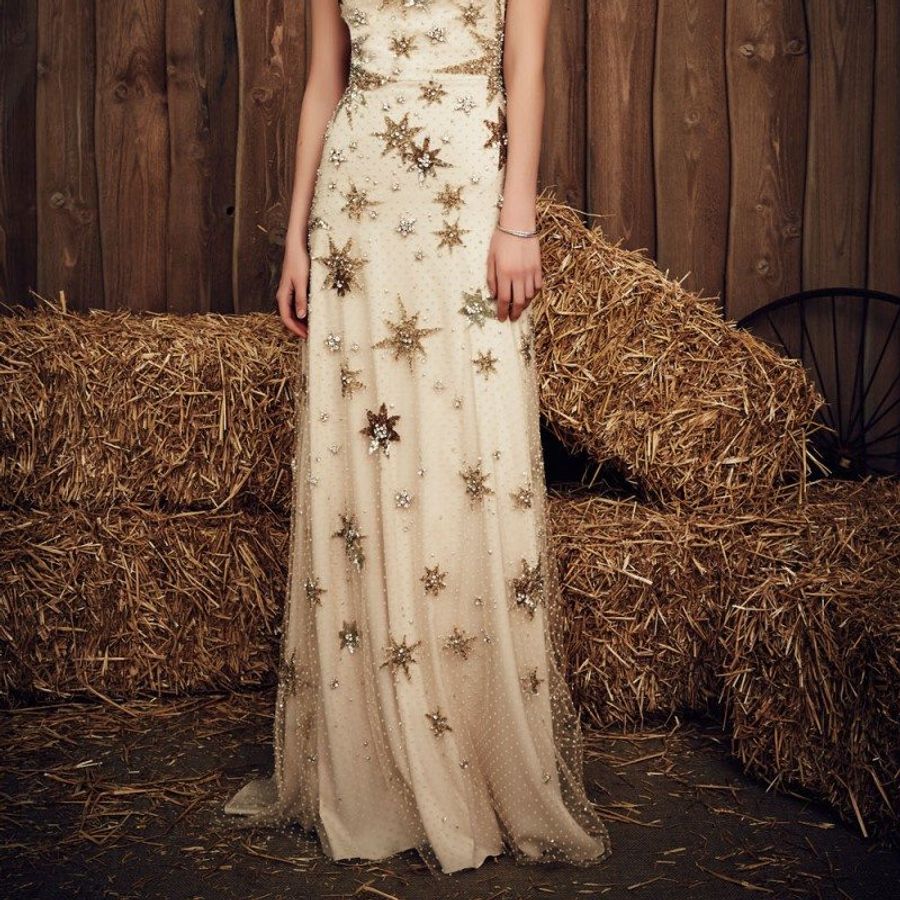 jenny packham boho wedding dress Spring 2017 Dresses friends Royal blue tulle long Shoe size:M10/W11.5