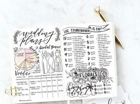 Bullet Journal Spreads To Inspire Your Wedding Planning