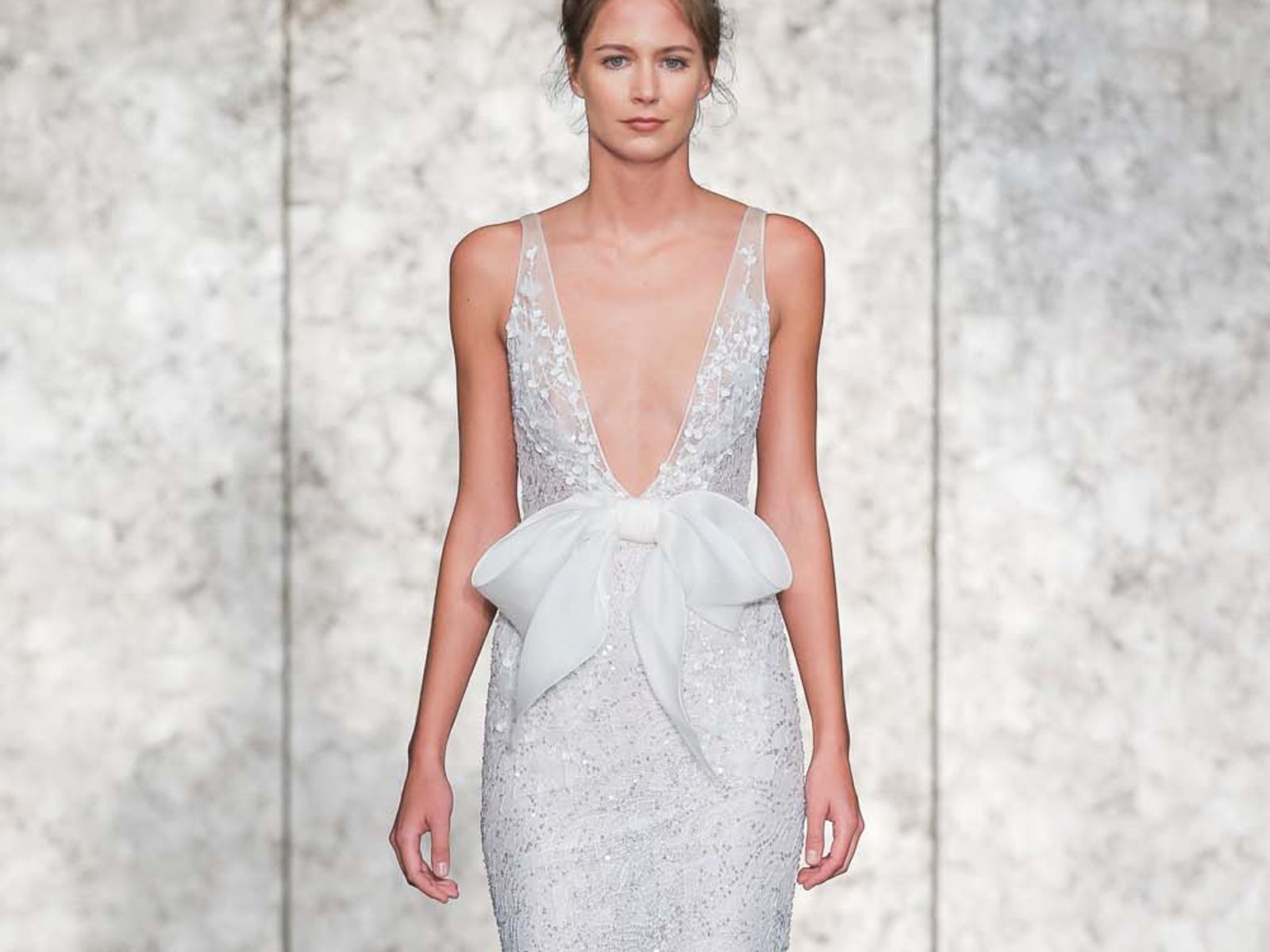 princess polly baby blue dress V-neck Long Sleeve Wedding Dresses Inspired by Inbal Dror