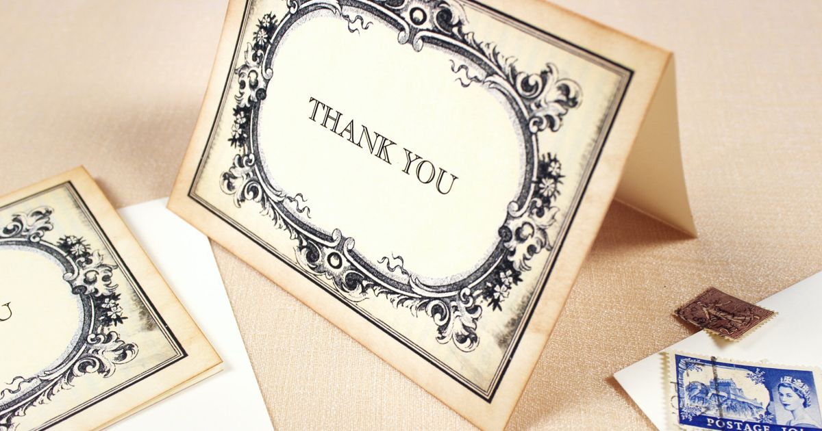 Thank You Card Etiquette 101 Weddingbells